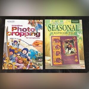 Memory Makers Book Lot of 2 Sizzling Seasonal & Creative Photo Cropping